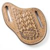 Leather Sheath, Slanted Pancake/ Tooled /Belt /Trapper Knife Sheath,TAN-1