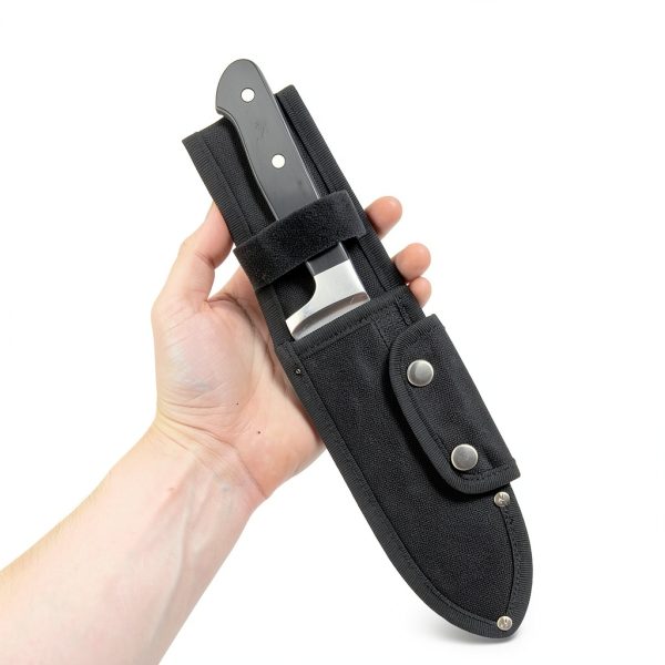 Universal Knife Sheath,Oxford Chef Knife Sheaths for Fixed Blade Knives, Knife Scabbard Cover, Shop Knife Sheath Knives Sleeves Case Edge Guards Blade Protectors for Outdoor (Black, 5.5 x 2 Inch)-5