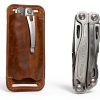 Horizontal Carry Knife, Leather Belt Knife Sheath for Everyday Carry, Knife Belt Holder Accessories, Knife Holster for Leatherman, EDC Belt Pouch for Pocket Folding Knives-2