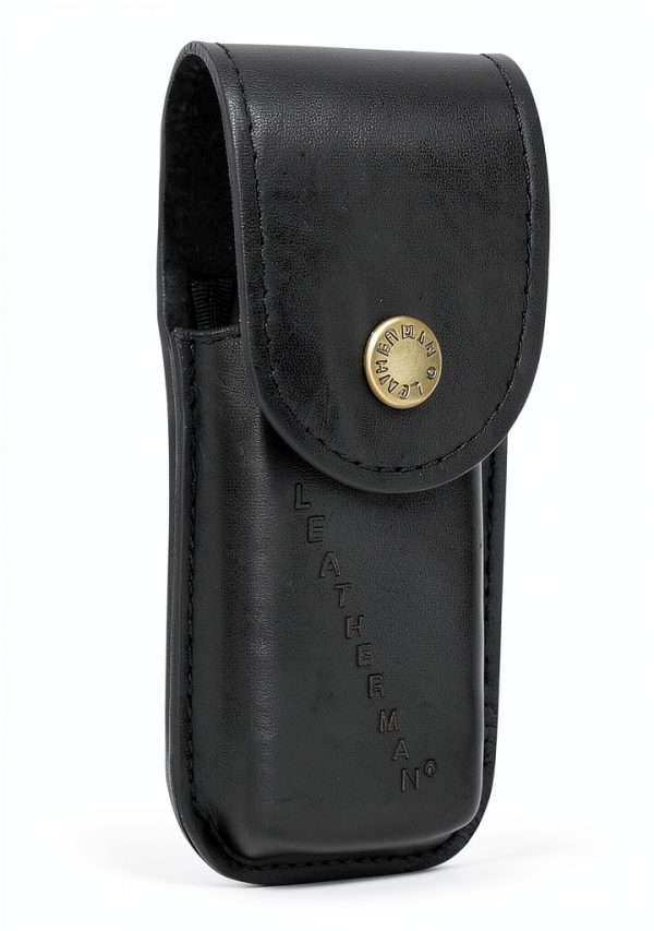 LEATHERMAN Premium Heritage Snap Sheath for Multi-Tools, Black, Medium-0