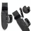 Universal Knife Sheath,Oxford Chef Knife Sheaths for Fixed Blade Knives, Knife Scabbard Cover, Shop Knife Sheath Knives Sleeves Case Edge Guards Blade Protectors for Outdoor (Black, 5.5 x 2 Inch)-2
